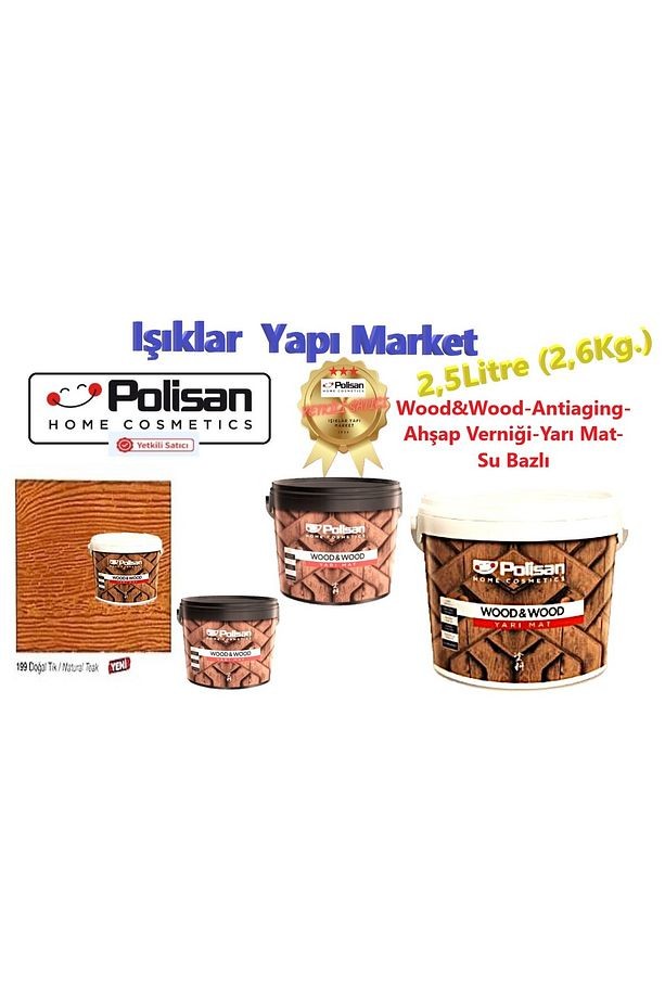 Wood&w-antiaging-ahşap Verniği-yarı Mat-su Bazlı-2,5litre (2,60KG.)