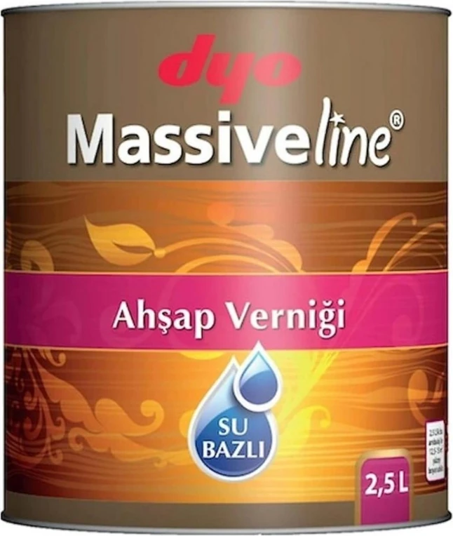Massiveline Su Bazlı Ahşap Verniği 2,5 Lt Sığla