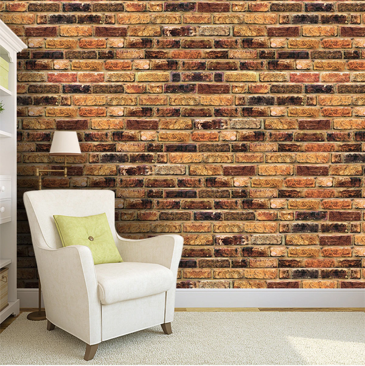 5 Adet (2,5m2) x Tuğla Desenli 3 Boyutlu Renkli Strafor Köpük Duvar Kaplama Paneli (BR-510)