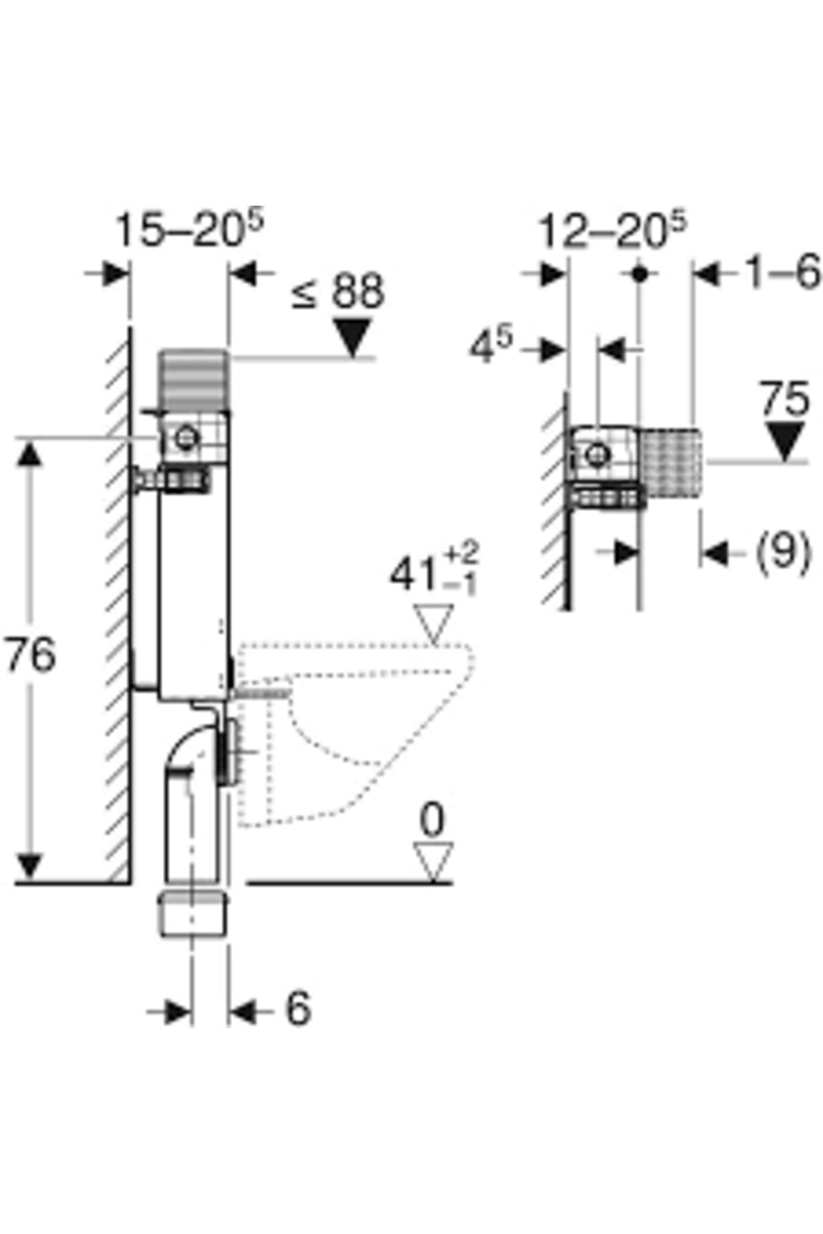 Alpha Gömme Rezervuar Seti 12 Cm Ayaklı 110.231.00.1 - 110.231.00.2