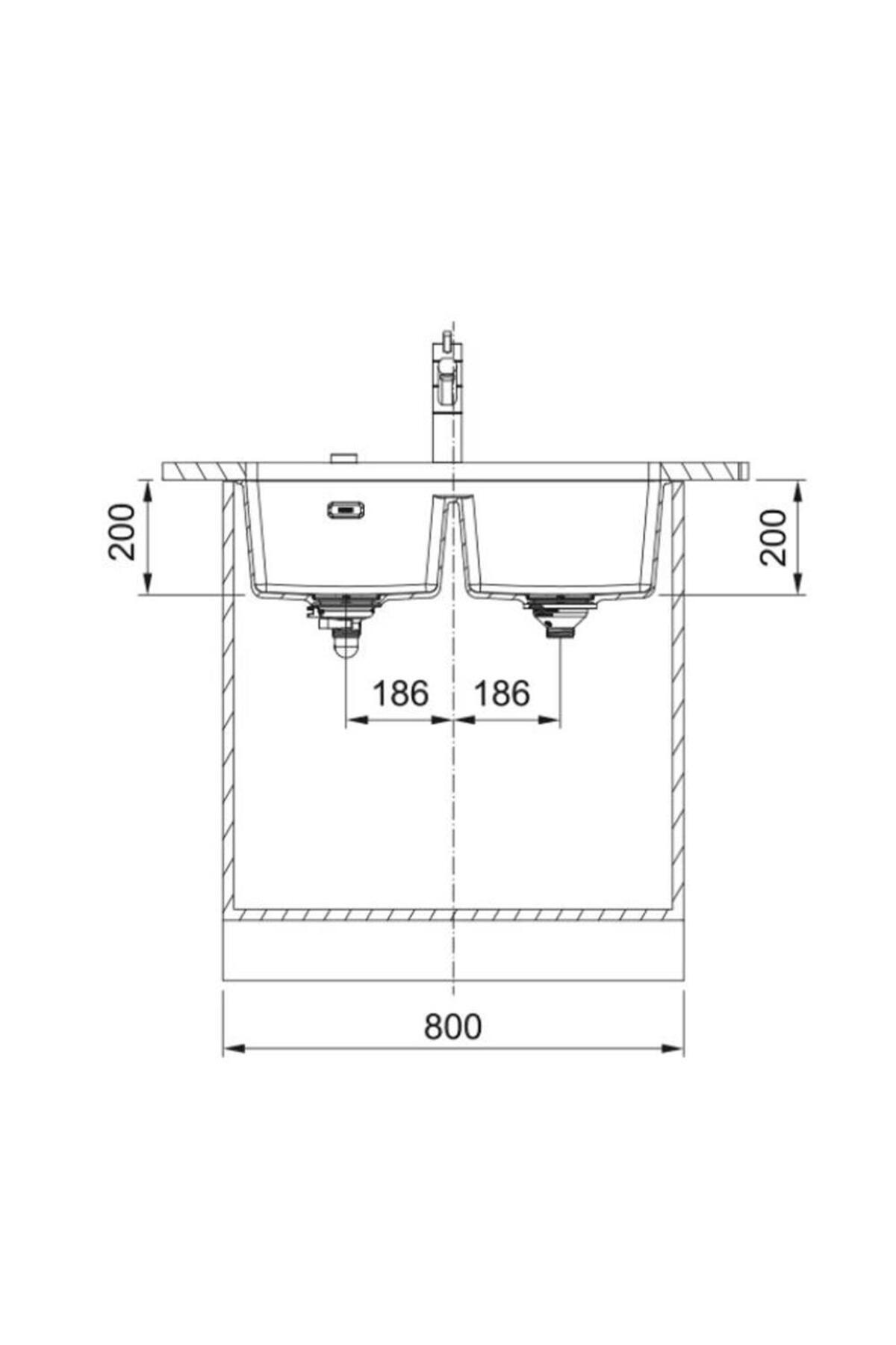 Maris MRG 120-35-35 Avena Tezgahaltı Granit Evye