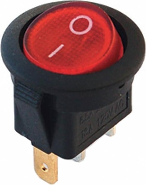 Powermaster IC-131A 3 Pin Yuvarlak Işıklı Anahtar 20 mm