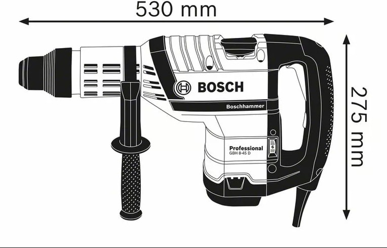 BOSCH GBH 8-45 D Profesyonel SDS-Max 1500 Watt Kırıcı-Delici