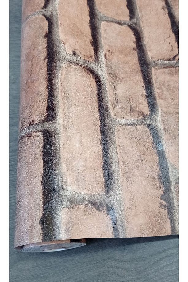3 d taş desenli silinebilir duvar kağıdı 53 cm genişliğinde 10 metre uzunluğunda