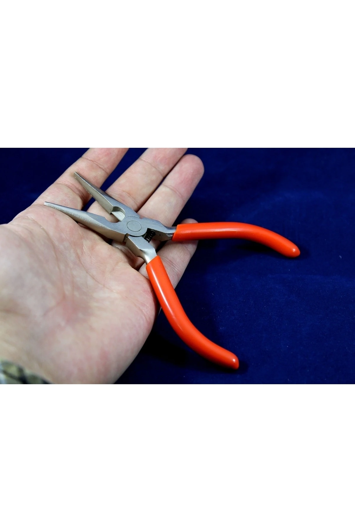 1 Adet - Düz Kargaburun Pense, Takı Pensesi, Yaylı El Işi Pense, Hobi Tipi Pense, Karga Burun Pense