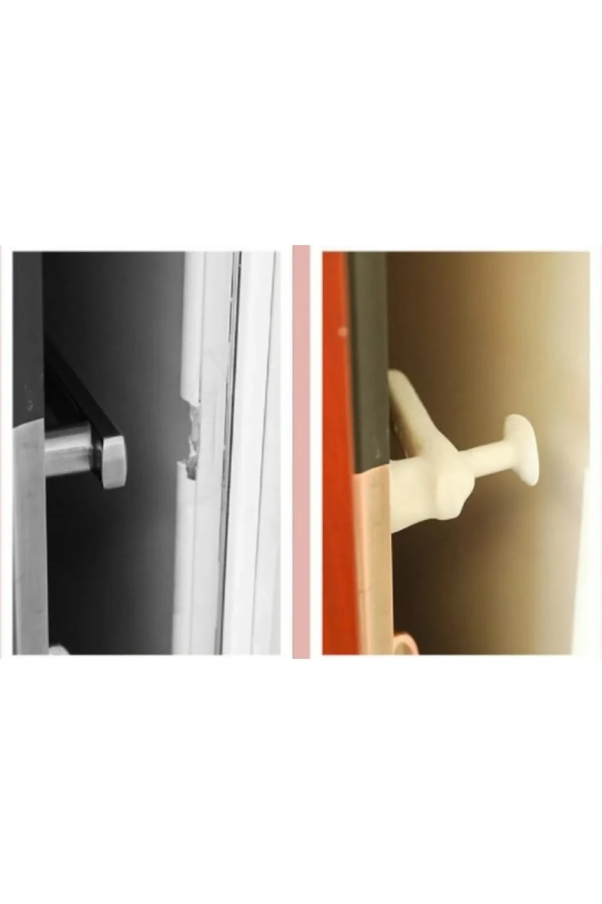 1 Adet Silikon Pencere Kapı Kolu Koruyucu Stoper Duvar Çarpışma Önleyici Aparat