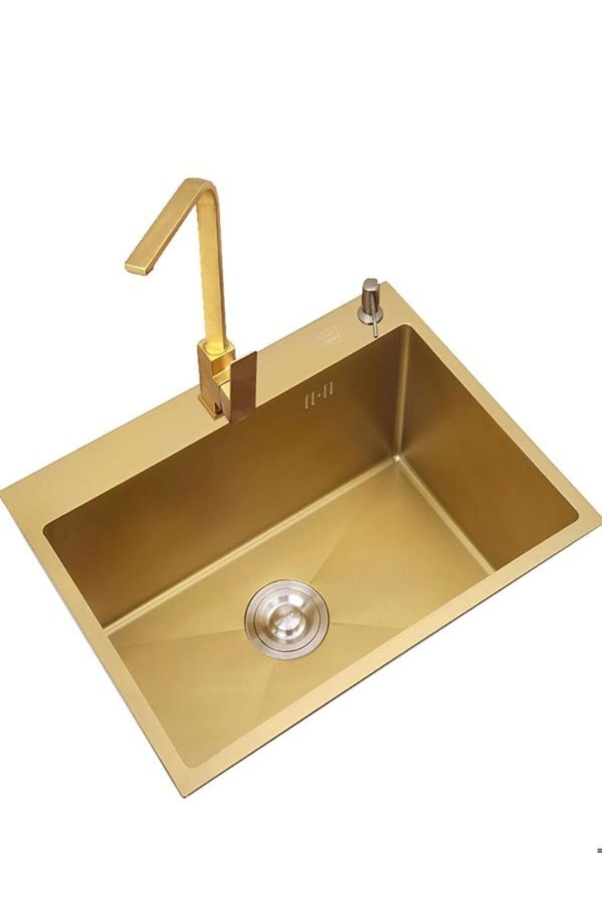 Paslanmaz Krom 304 Kalite Üstten Evye Altın Rengi 60*45