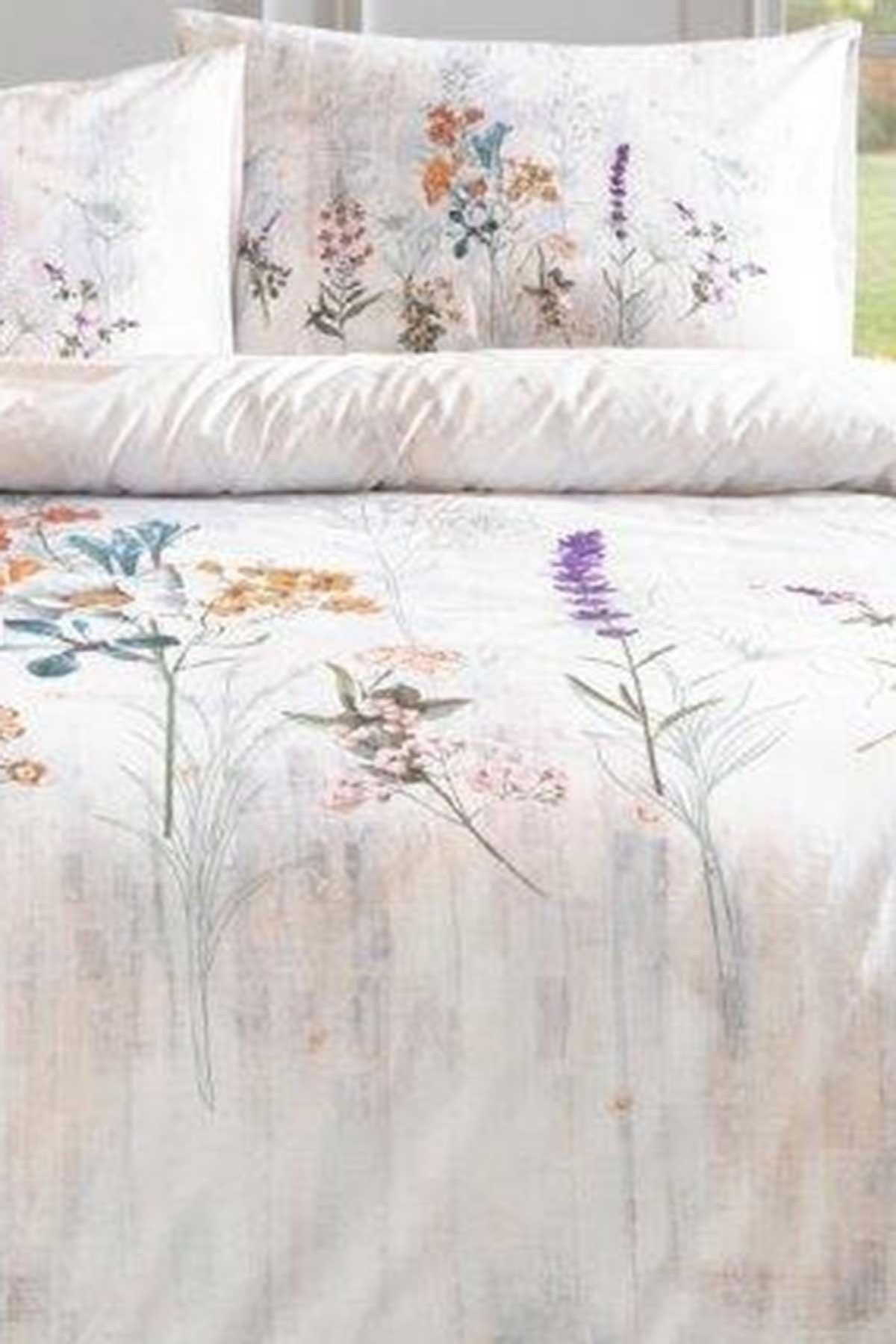 Floraison Çift Kişilik Nevresim Takımı - Somon
