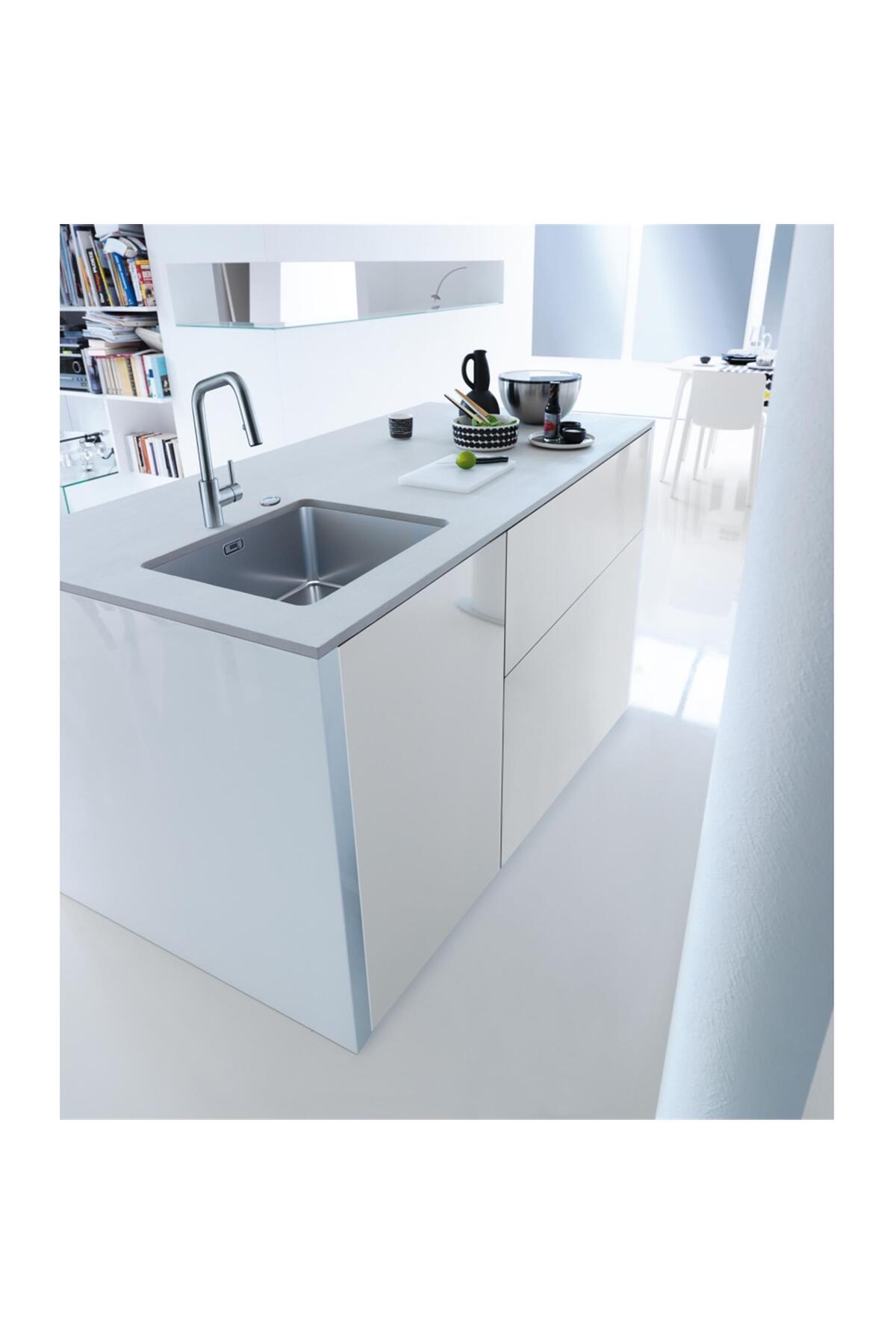 İnox Mythos Myx 110-50 Tek Gözlü Damlalıksız Eviye (122.0654.857)