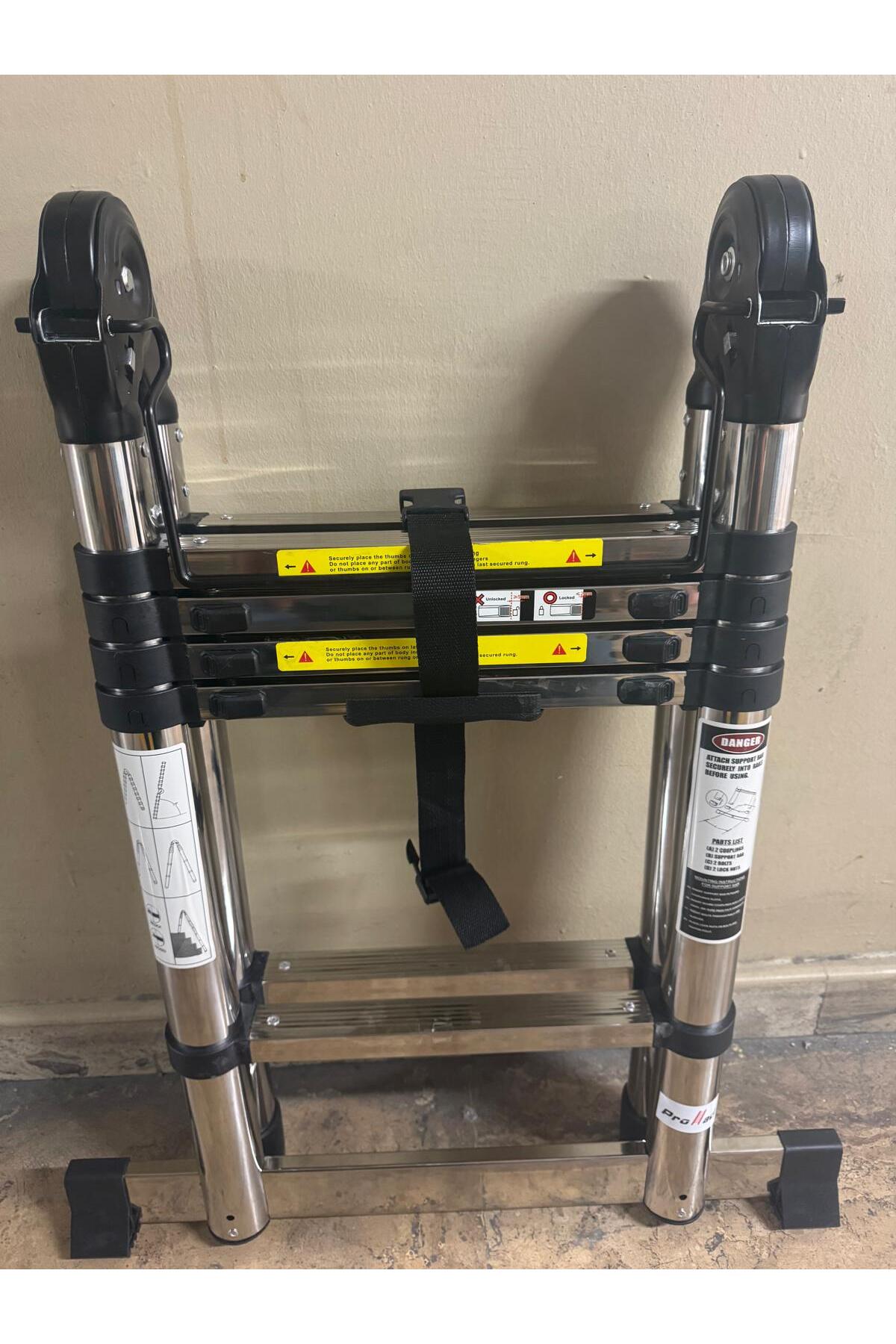 - PASLANMAZ ÇELİK A TİPİ ÇOK FONKSİYONLU TELESKOPİK MERDİVEN