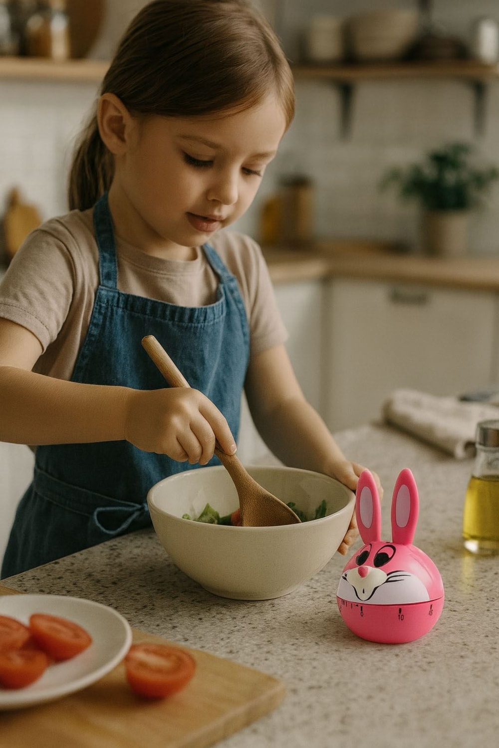 Tavşan Model Mekanik Mutfak Zamanlayıcı Timer Çocuklar Için THR388