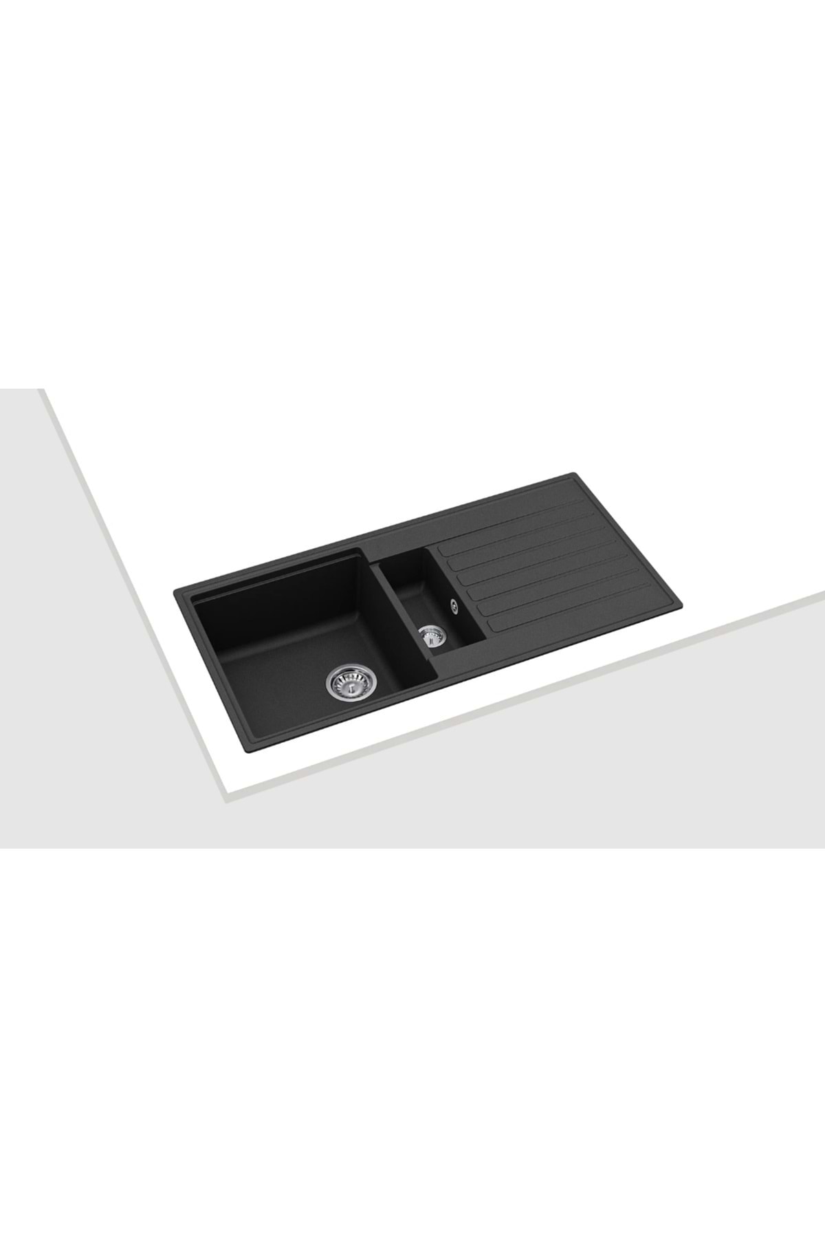 115380001- Cliff 60 B-tq 1½b 1d Siyah Granit Eviye