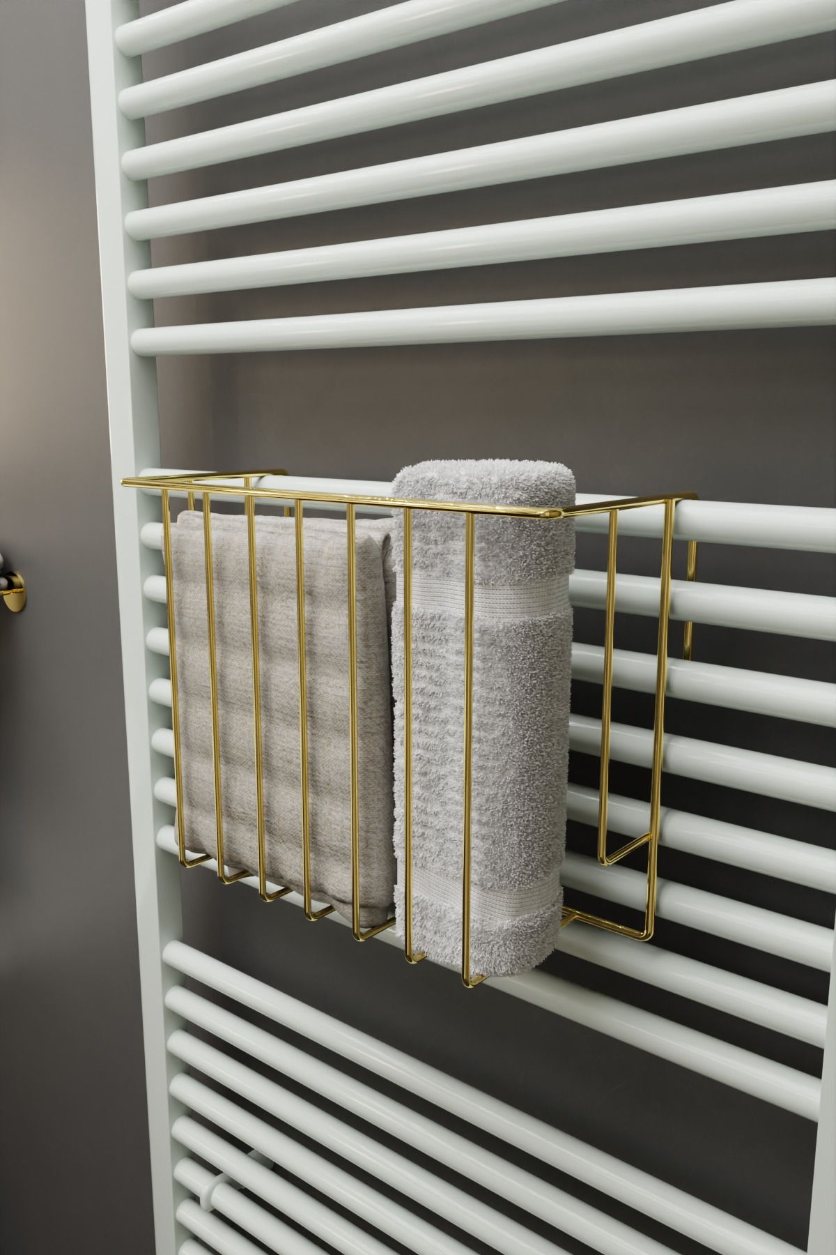 Gold Havlupan Düzenleyici Asılabilir Organizer Banyo Havluluk Tuvalet Kağıdı 30x28x10cm