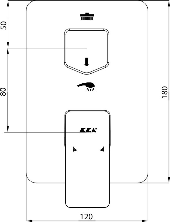 Royal Ankastre Banyo Bataryası Sıva Üstü 2 Yollu 102167251-KDE