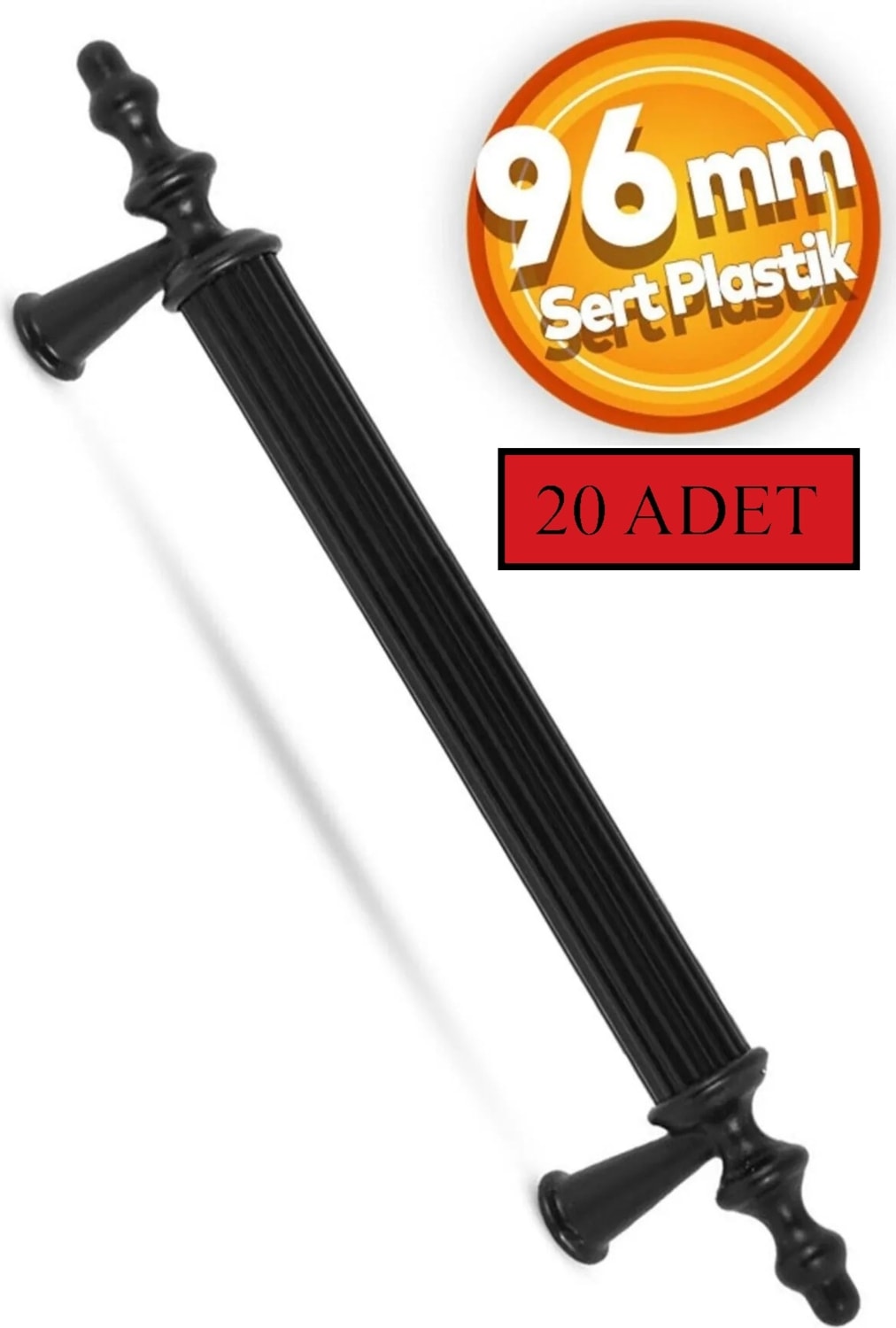 96 mm Polimer Dolap Kulpu 20 Adet Vidalı