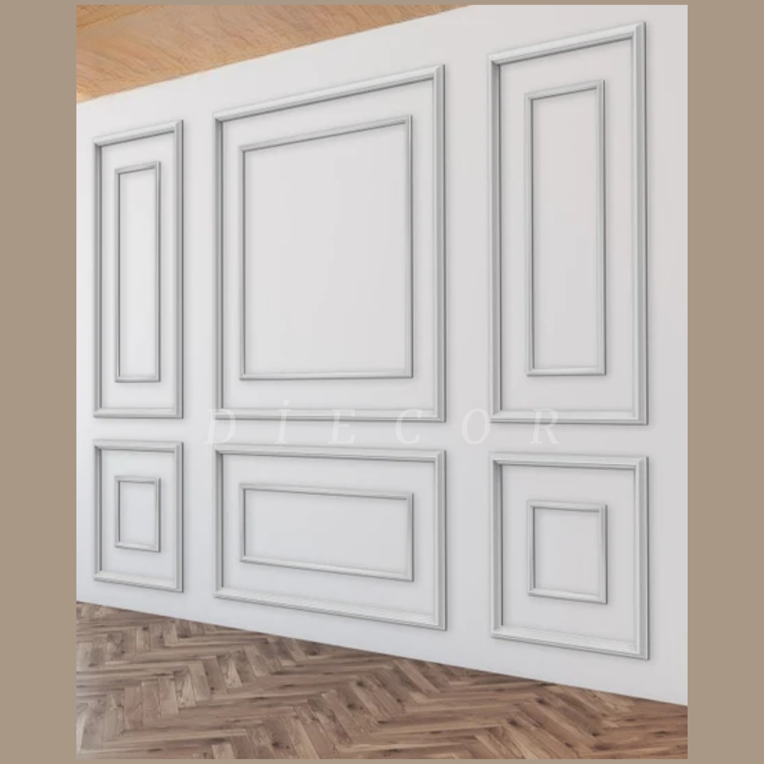 Boyanabilir Dekoratif Özel Hazır Kesim 2.5 cm Duvar Çıtası