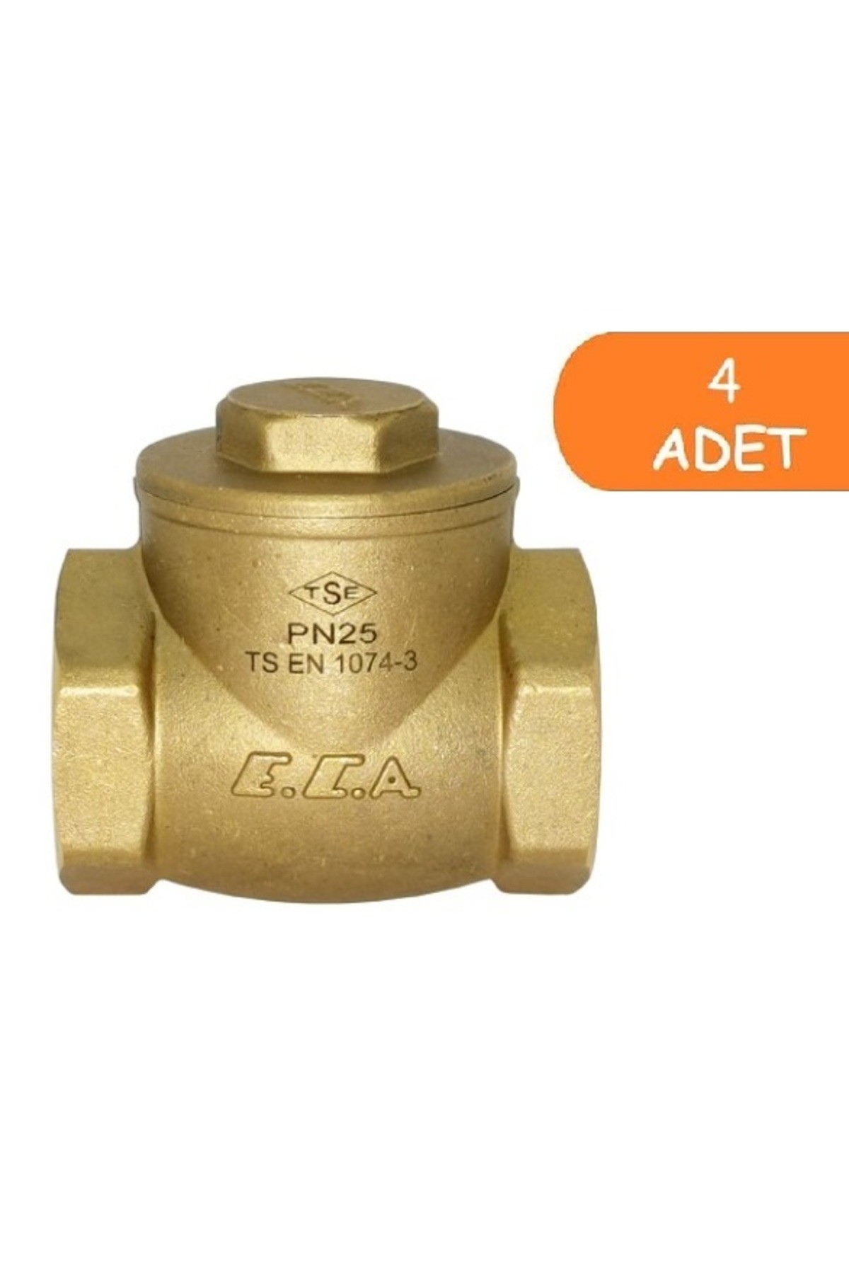 4 Adet ECA 1/2 Çalpara Çekvalf ( Kaucuk Klapeli ) 101007092