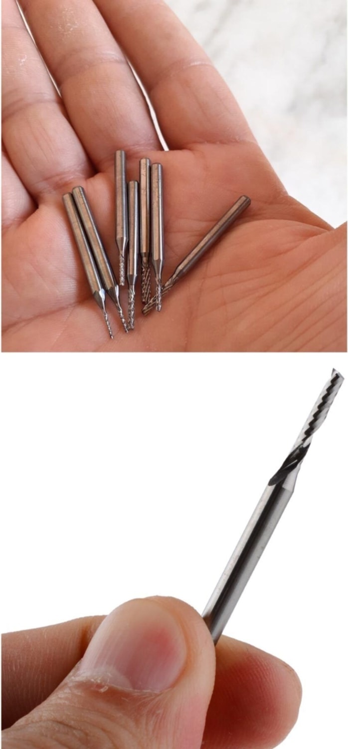 CAT Dremel Benzeri Kalıpçı Taşlama Cnc Karbür Uç Seti Yoğun Çelik Tungsten 7 Parçalı 3.2 Çap Mil Freze