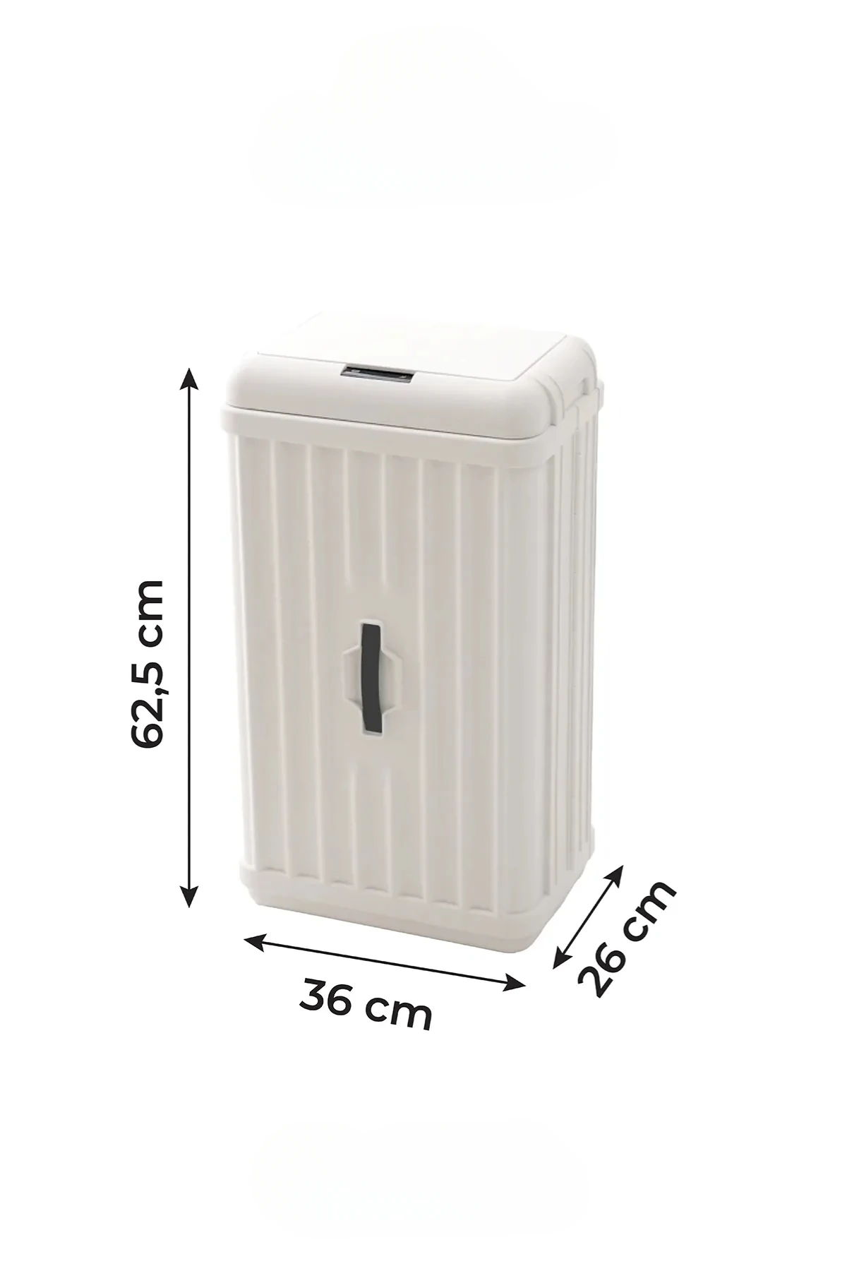 Sensörlü Dekoratif Katlanabilir Plastik Çöp Kovası, 50 lt