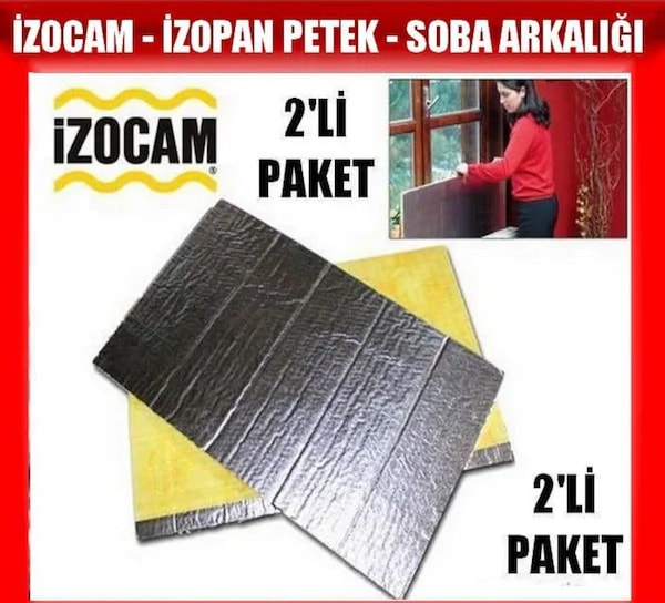 Izocam 2'li Folyolu Kalorifer-Radyatör-Soba Arkalığı Izopan 15MMX55CMX90CM