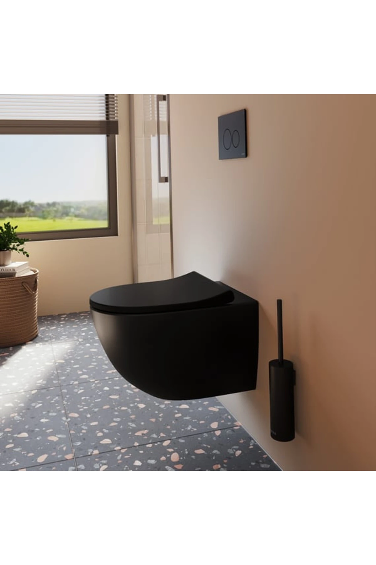 Asma Klozet, Sento Rim-Ex, Mat Siyah, 7748B083-0101