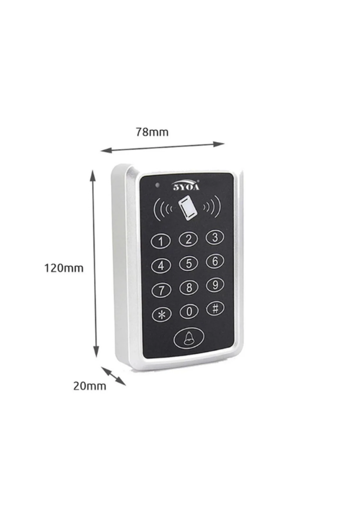 Rfıd Şifreli Kapı Kilidi Kart Okuyucu Kartlı Geçiş Kontrol -25 Prox Kart-25anahtar