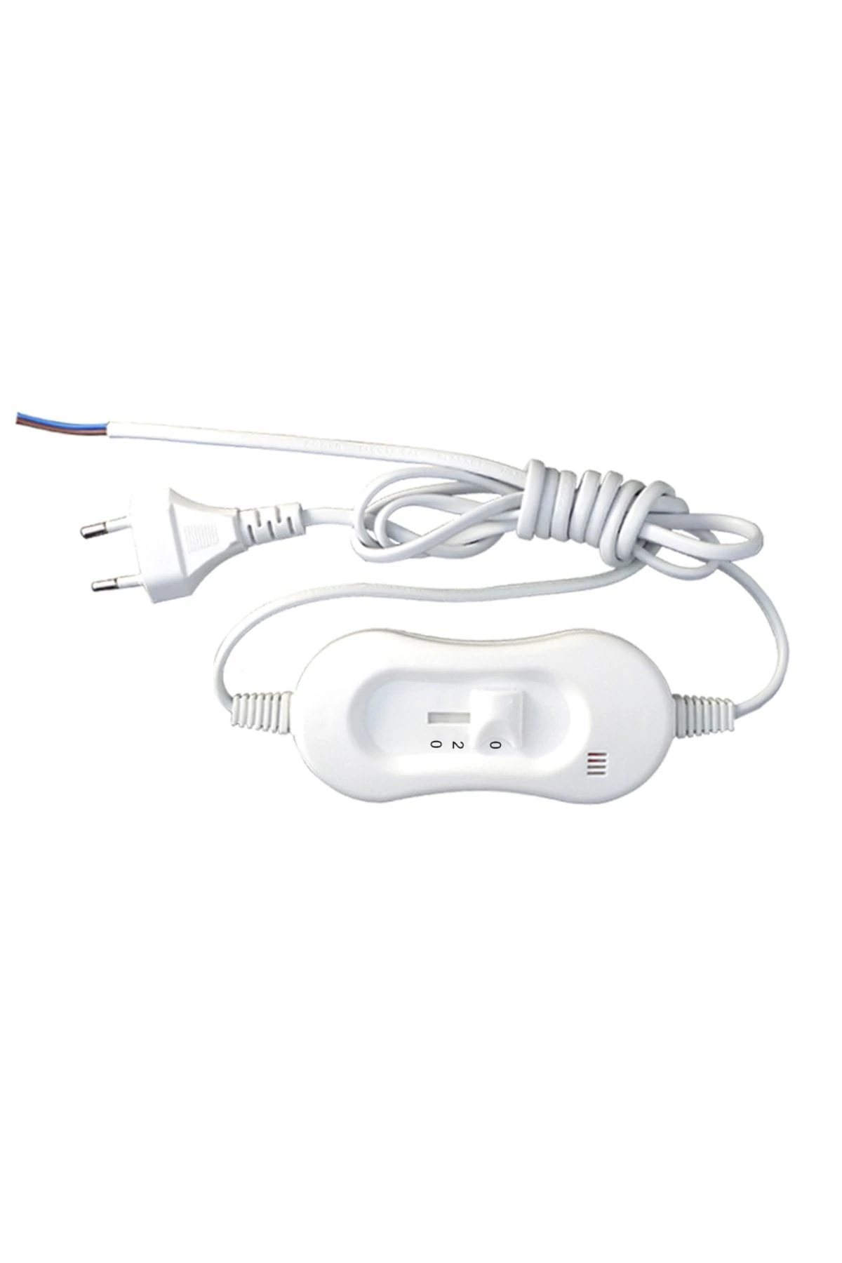 Çift Kişilik Ve Tek Kişilik Elektrikli Battaniye Anahtarı Sigortalı Led'li (beyaz)