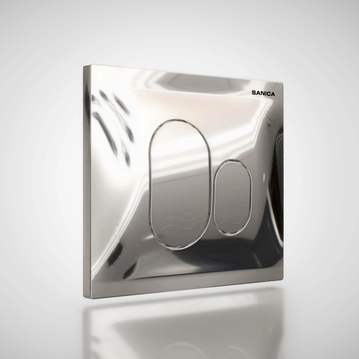 Rezervuar Panel Takımı P01 Parlak Krom Boyalı 21 x 18 cm