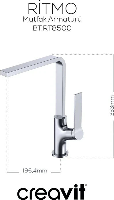 Ritmo Mutfak Evye Armatür Bataryası RT8500