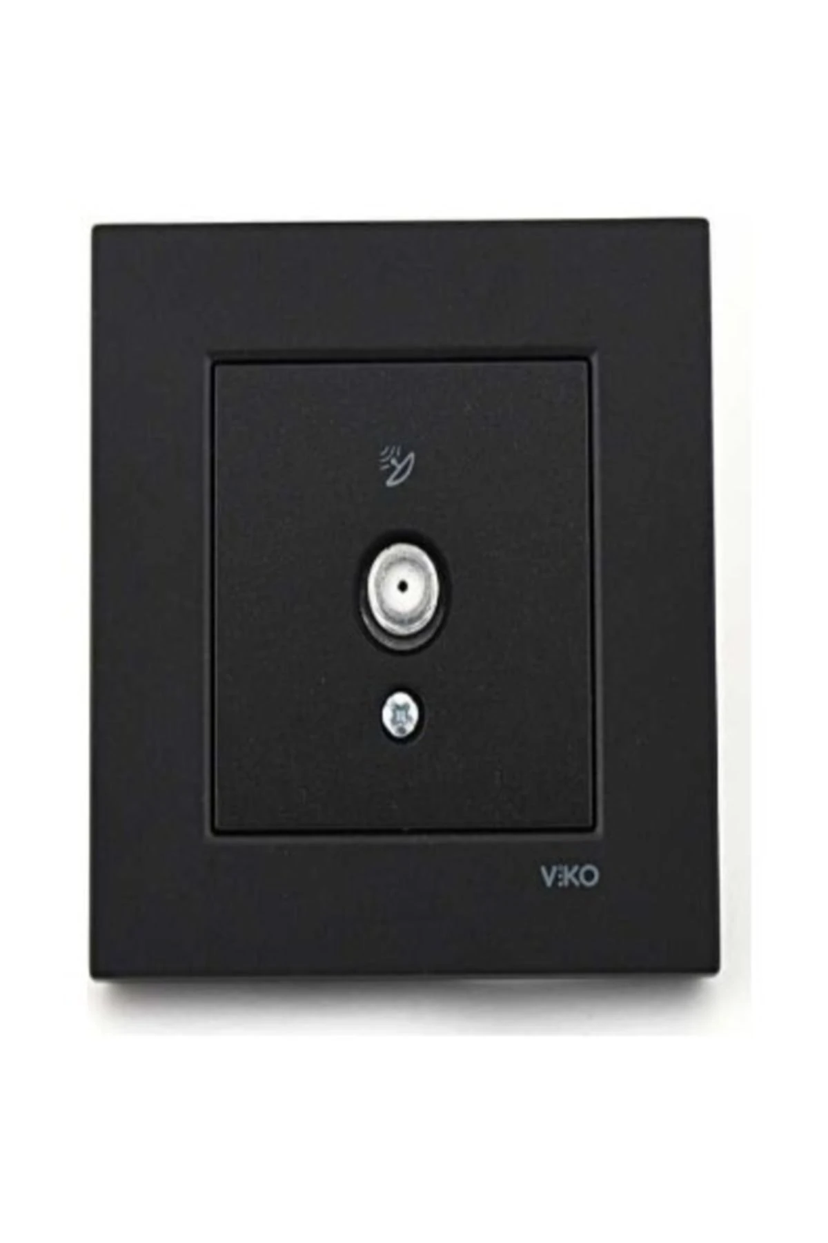 ( Siyah Mekanizma + Siyah Kapak ) Uydu Prizi F Konnektörlü Sonlu