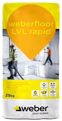 Weber Floor LVL Rapid Kendiliğinden Yayılan Tesviye Şapı 25 KG