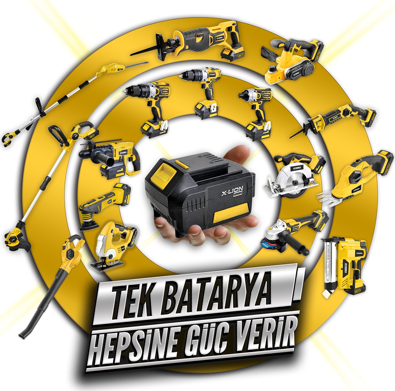 RTRMAX RTX2055 115MM 18V 4Ah Li-Ion Çift Akülü Kömürsüz Avuç Taşlama
