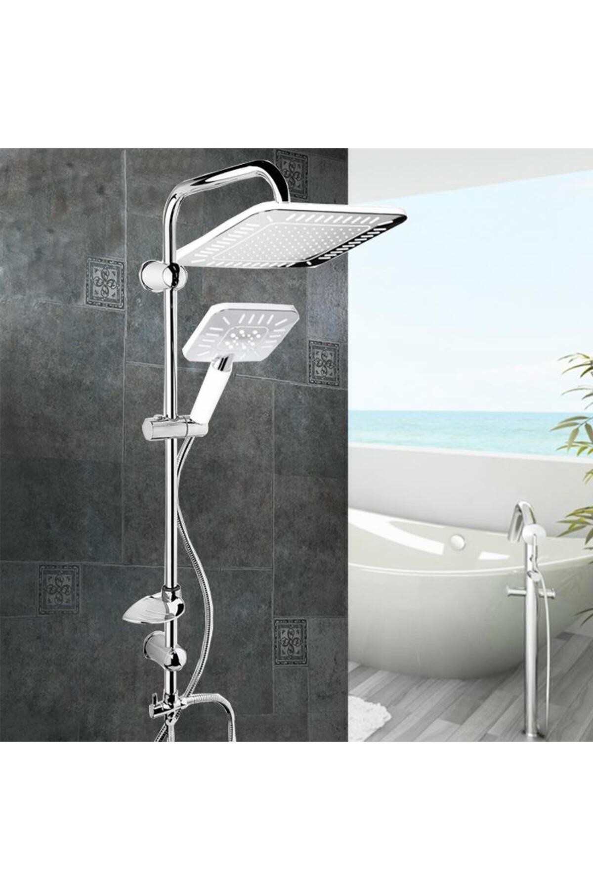 Fancy Robot Duş Sistemi Yağmurlama Banyo Tepe Duş Seti