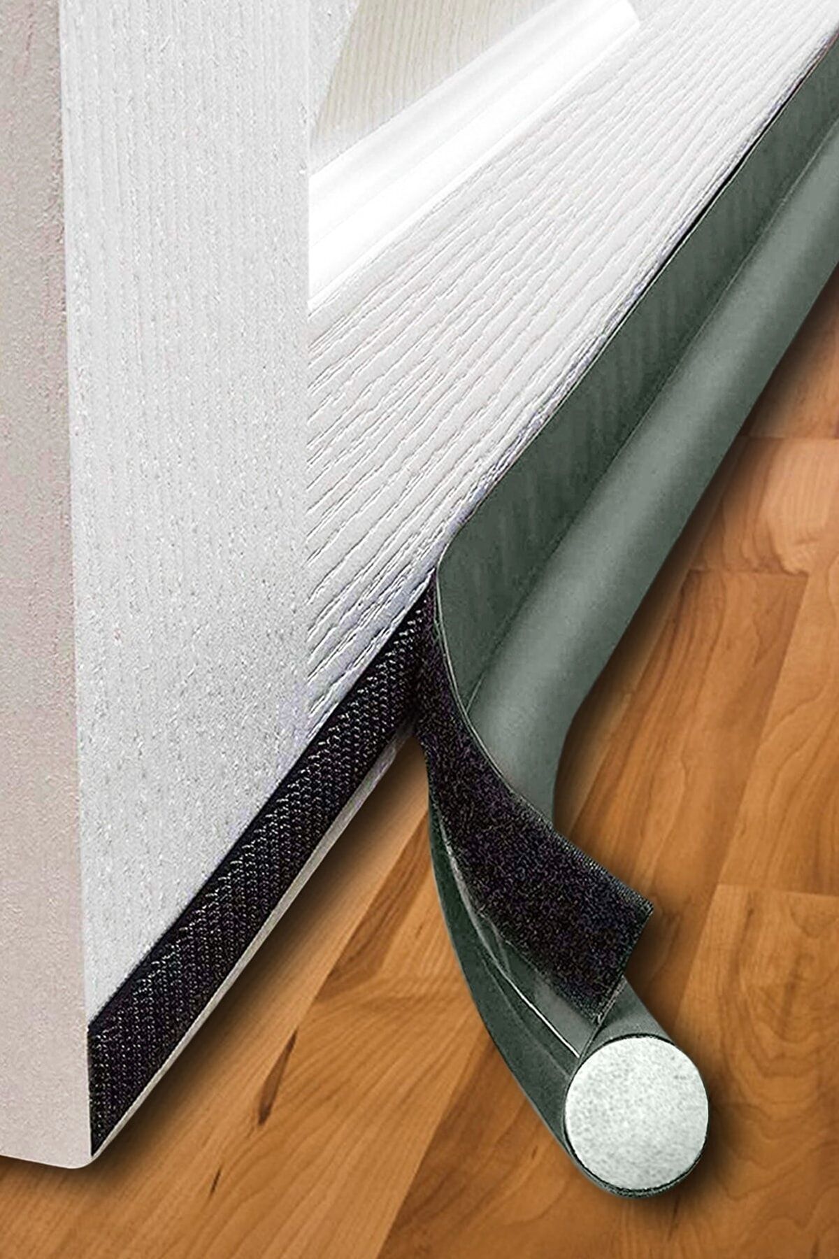 Kapı Altı Rüzgar Önleyici Sünger Kapı Altlığı Lüks Model Siyah Çelik Kapı