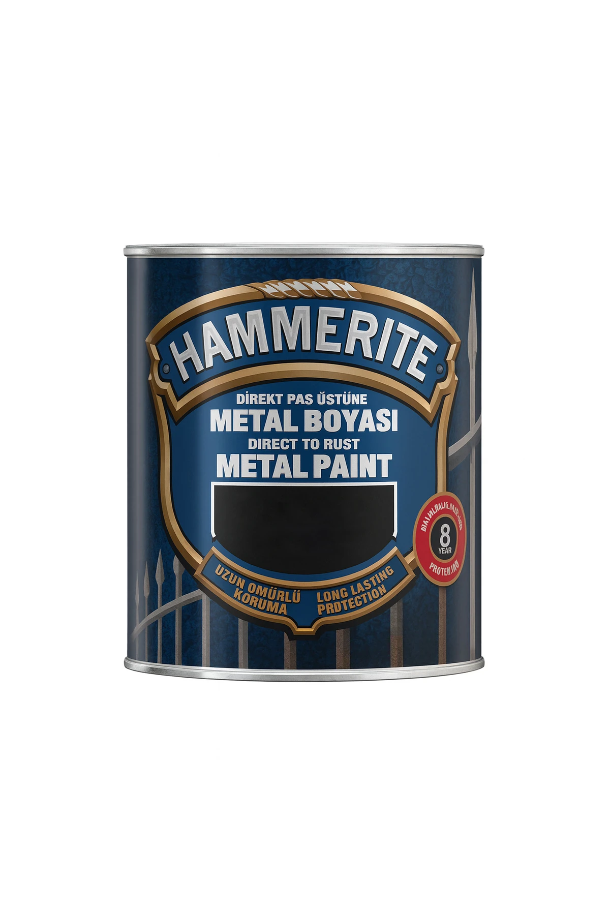 Hammerite Astarsız Boyasız Paslı Yüzey Metal Boyası Döküm Taş Siyah 0,75 L