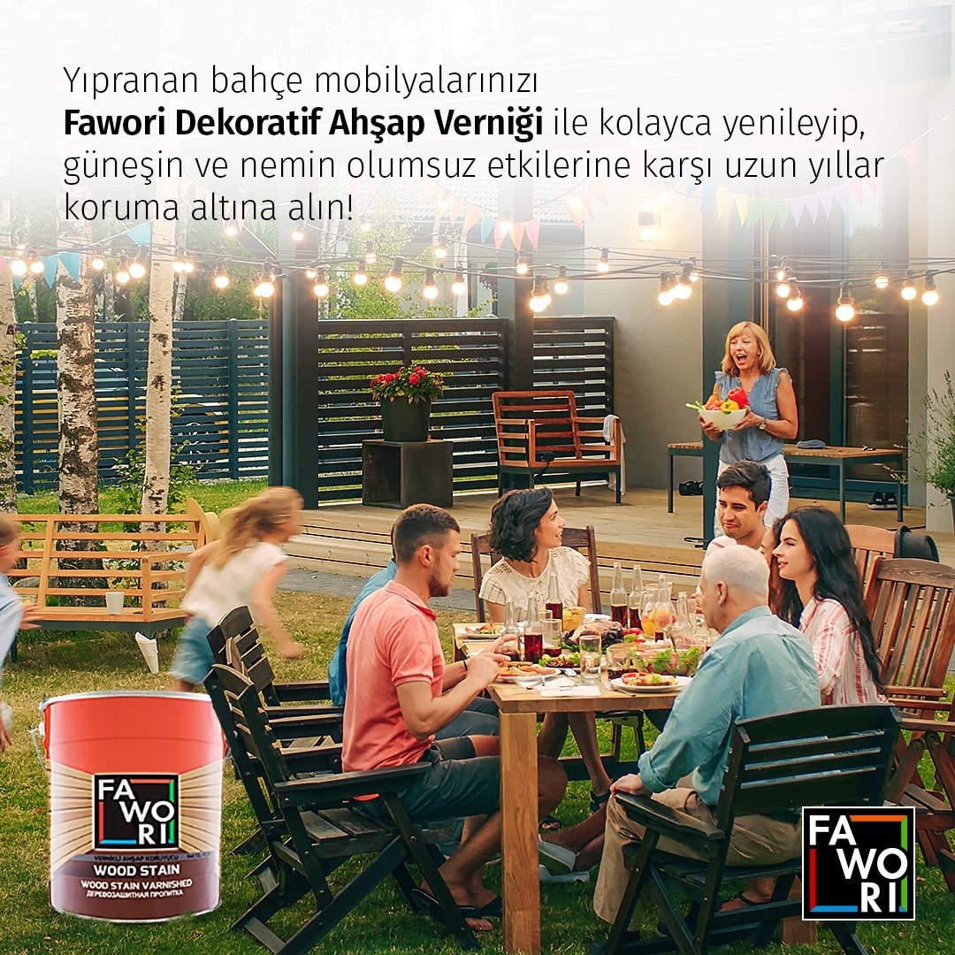 Wood Stain Dekoratif Ahşap Verniği 0,75 L Rustik Koyu Meşe