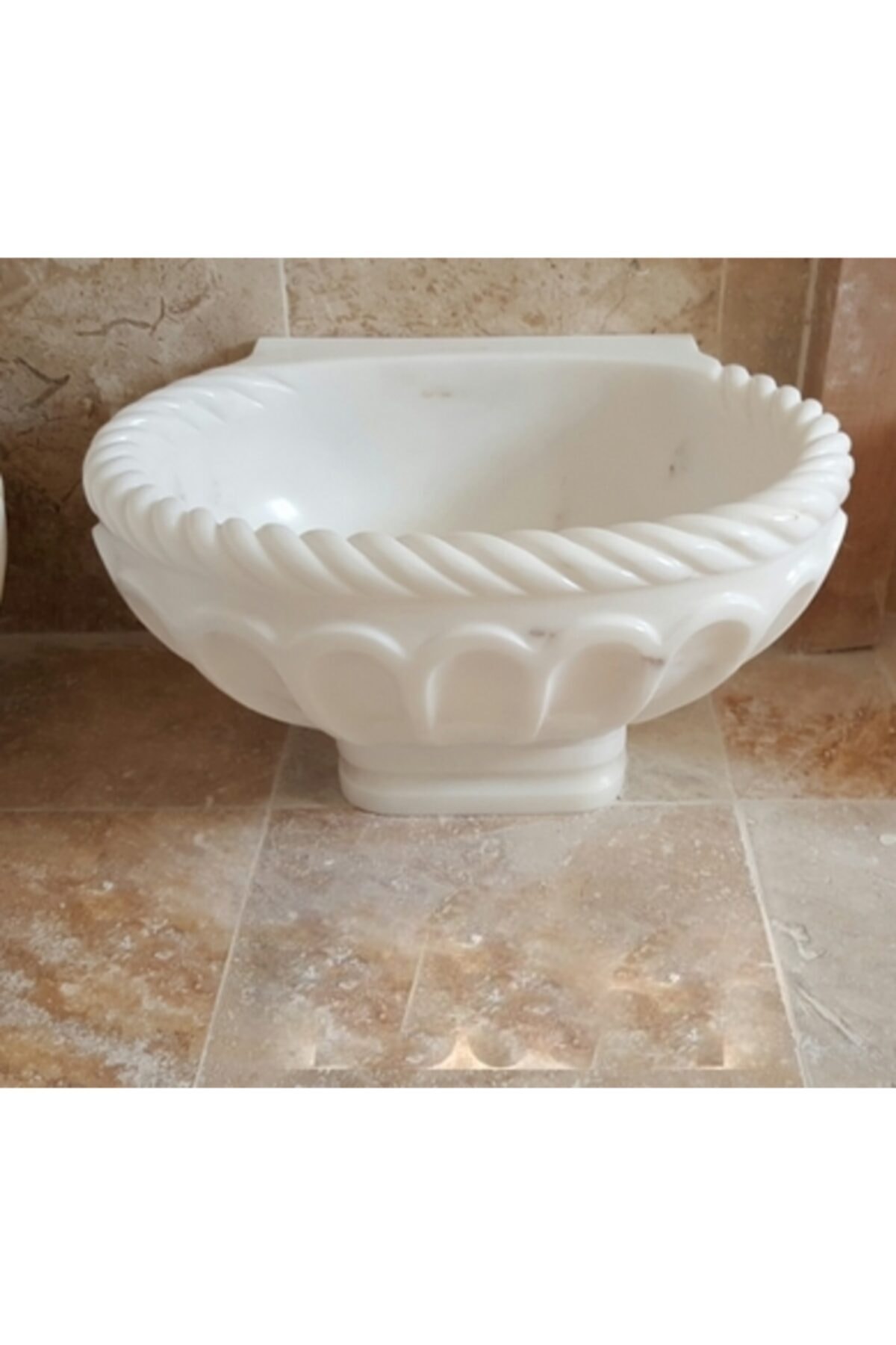 Osmanlı Mermer Kurna, Mermer Kurna Modeli, Mermer Hamam Kurnası, Kurna, Su Kabı, Turkish Kurnasi,