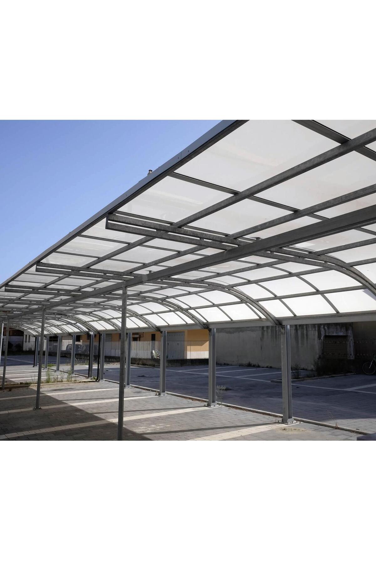 8mm Şeffaf Polikarbon Levha Sera Pergole Sundurma Çatı Kaplama 150x150cm