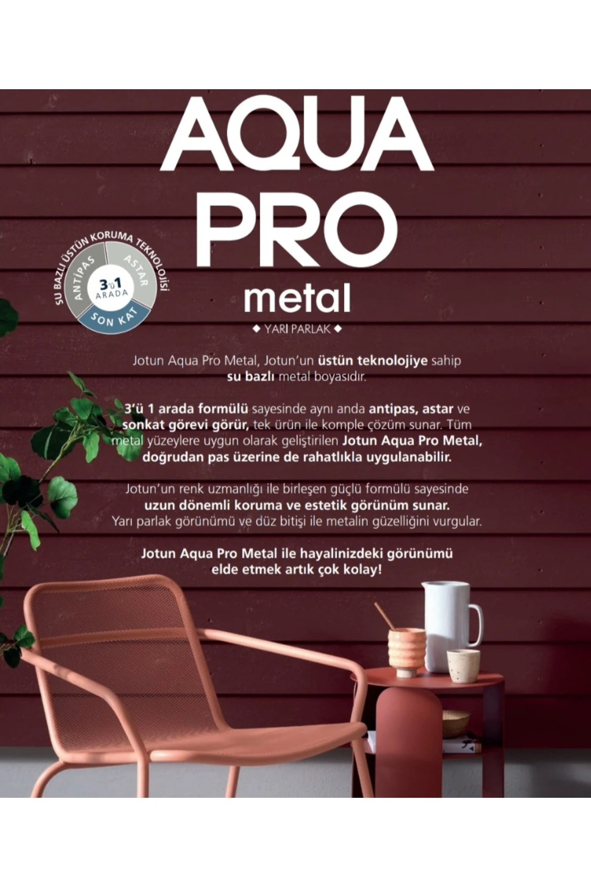 Aqua Pro RAL 7047 Telegrau 4 Metal Boyası 2,25 LT