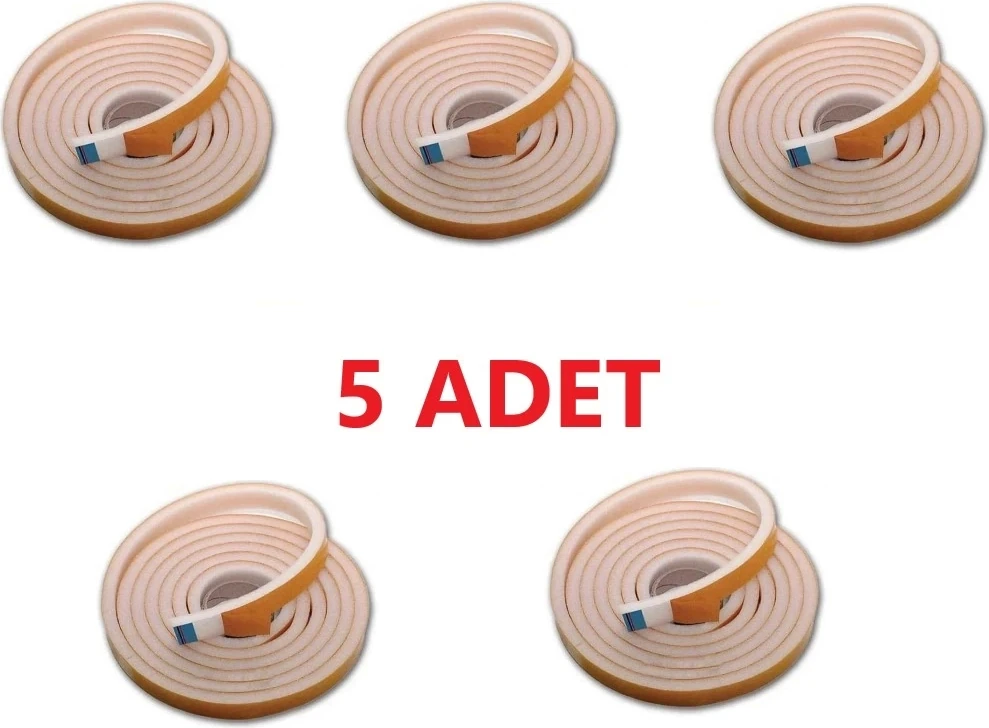 5 Adet 3 Metre Yapışkanlı Kapı Bandı Isı Yalıtım Süngeri