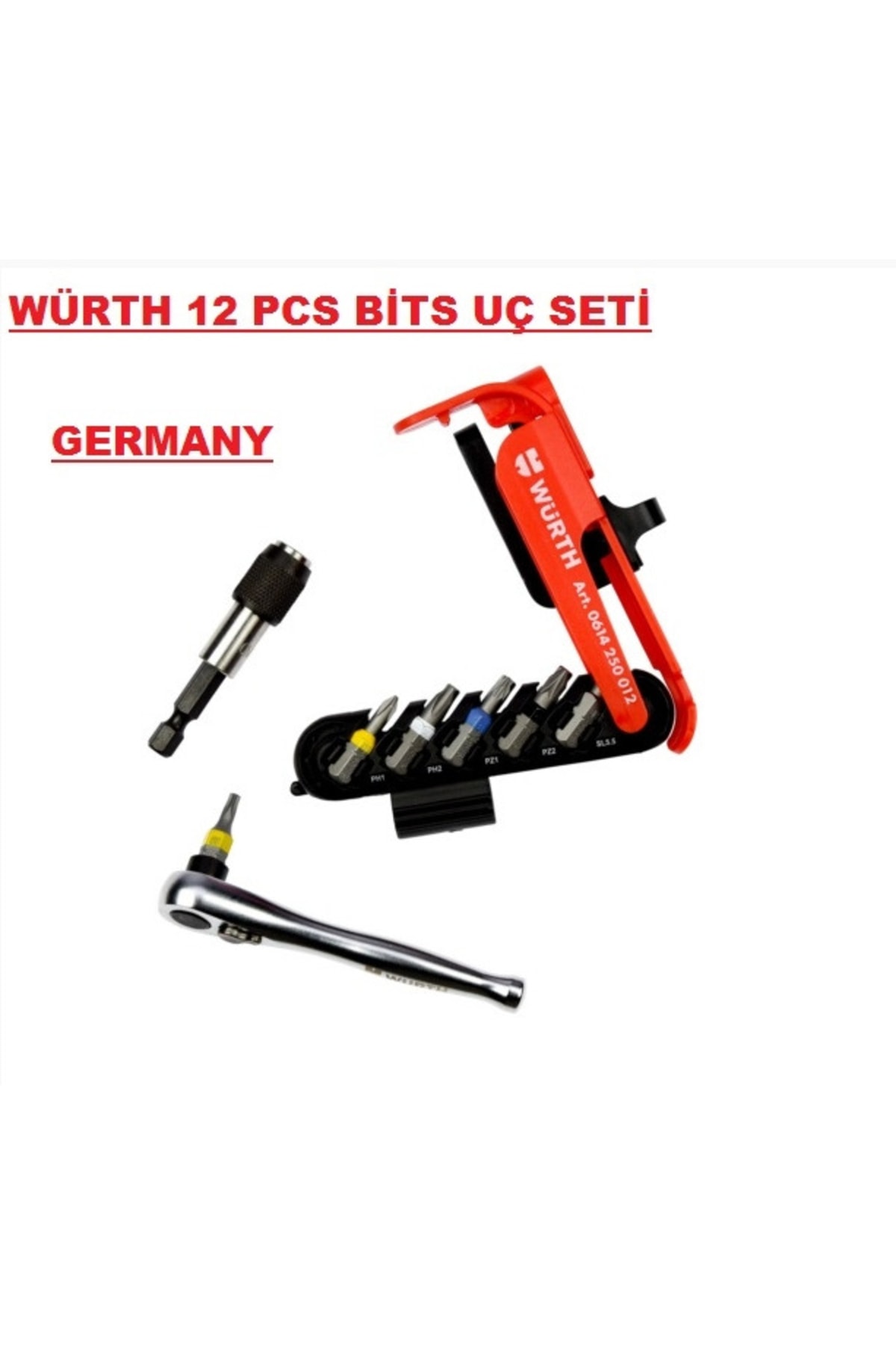 Tornavida Bits Uç Seti Lokma Cırcır Set 12pcs Germany