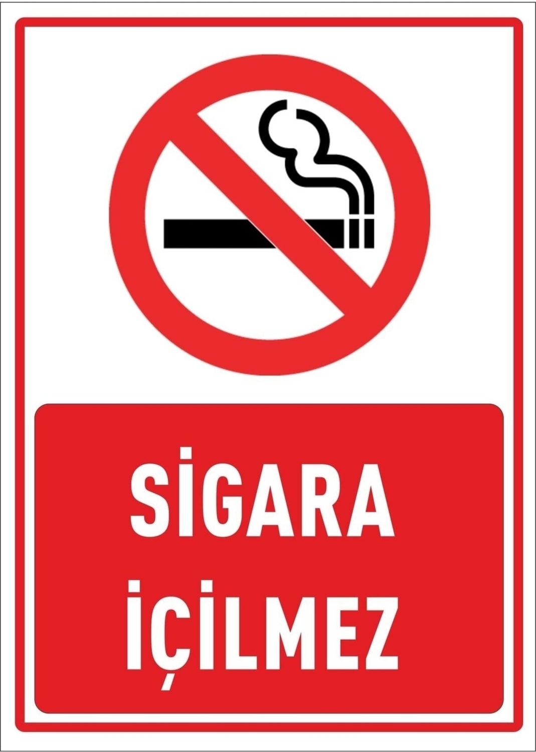Uyarı Yönlendirme Levhaları " Sigara Içilmez" 25X35 Dekota