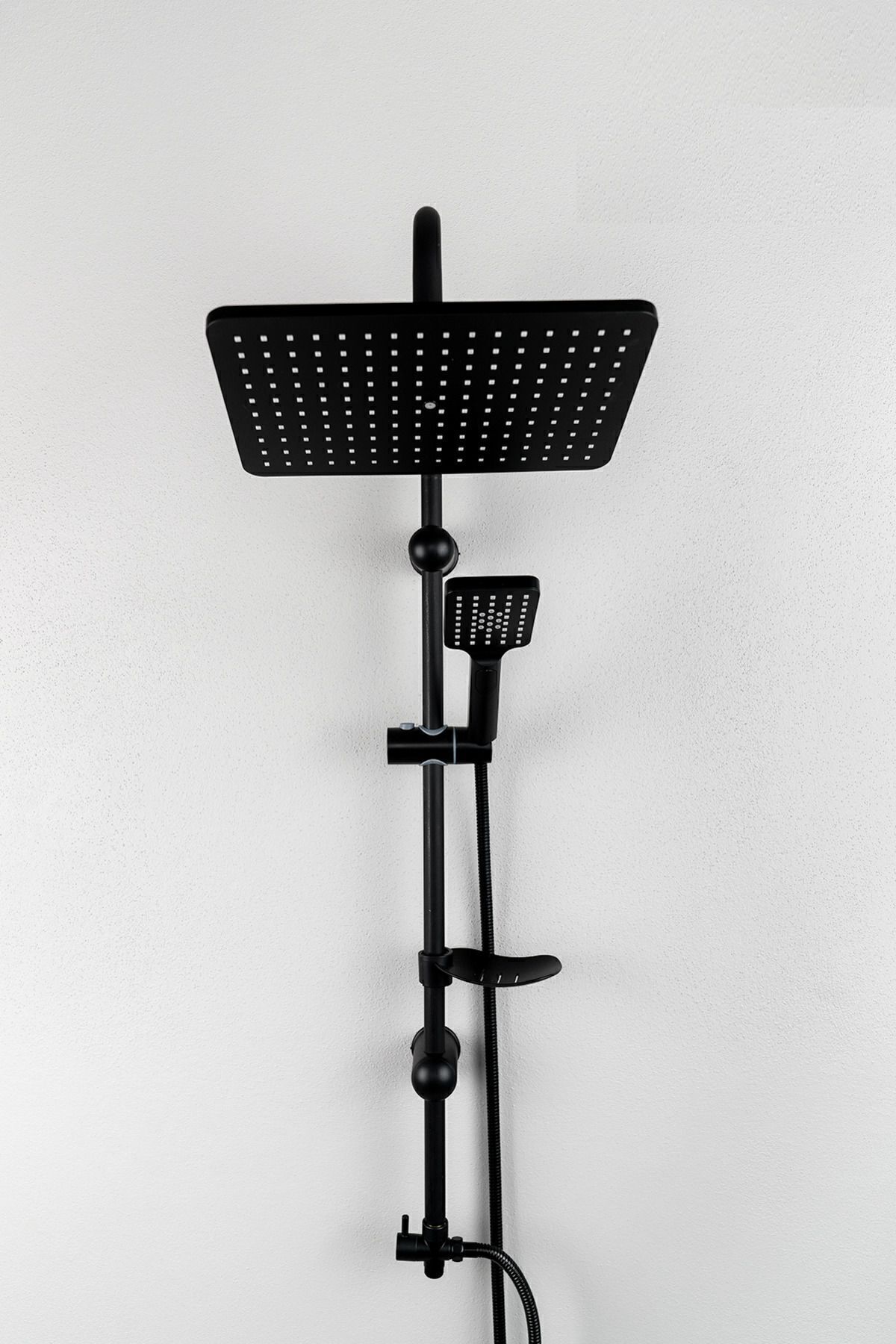 Siyah Tepe Yağmurlama Siyah Robot Seti Ve Siyah Banyo Bataryası Mix-2'li Set Damla Siyah Serisi