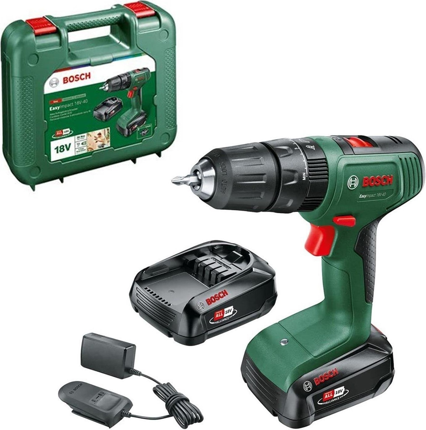 BOSCH Easyımpact 18V-40 Çift Akülü Darbeli Delme/vidalama