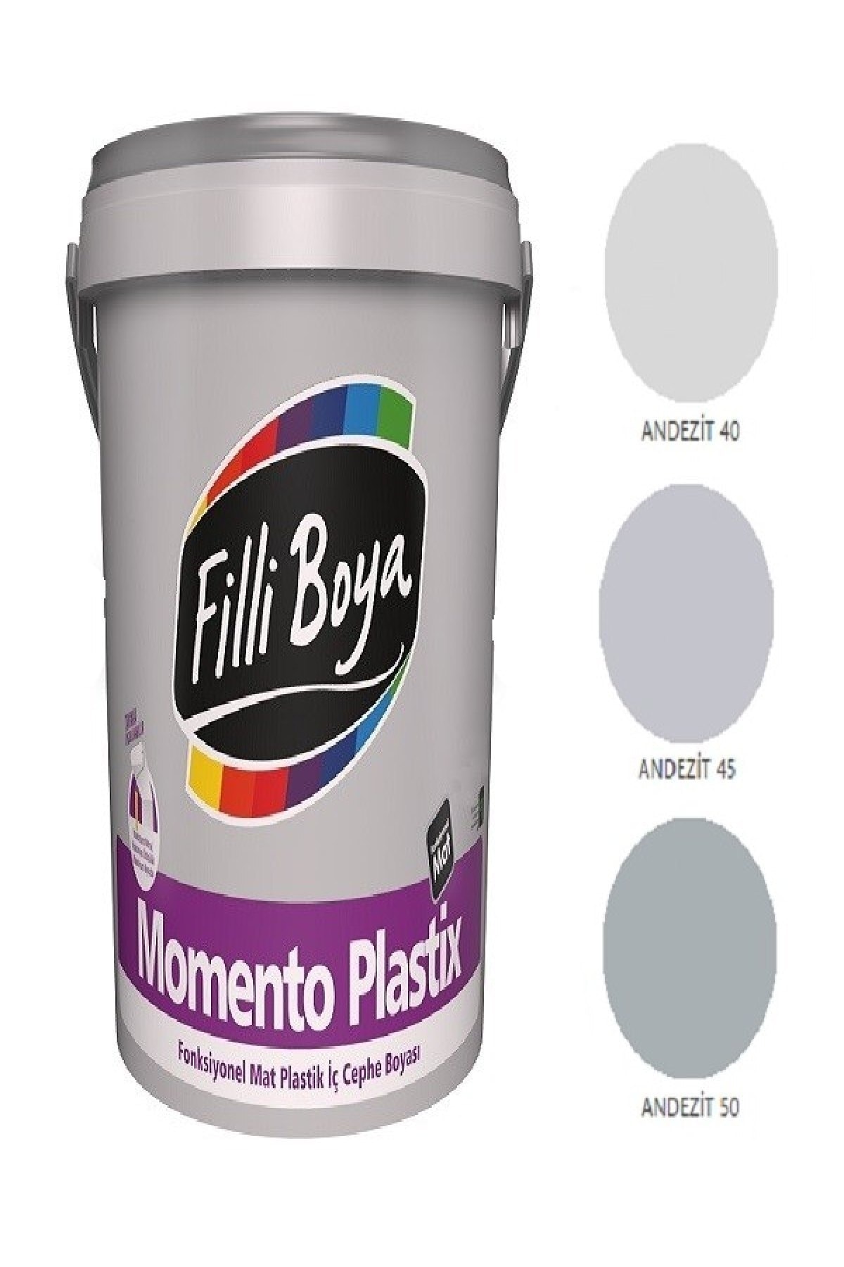 Momento Plastix Fonksiyonel Mat Plastik Iç Cephe Boyası 7.5 lt Andezit 45