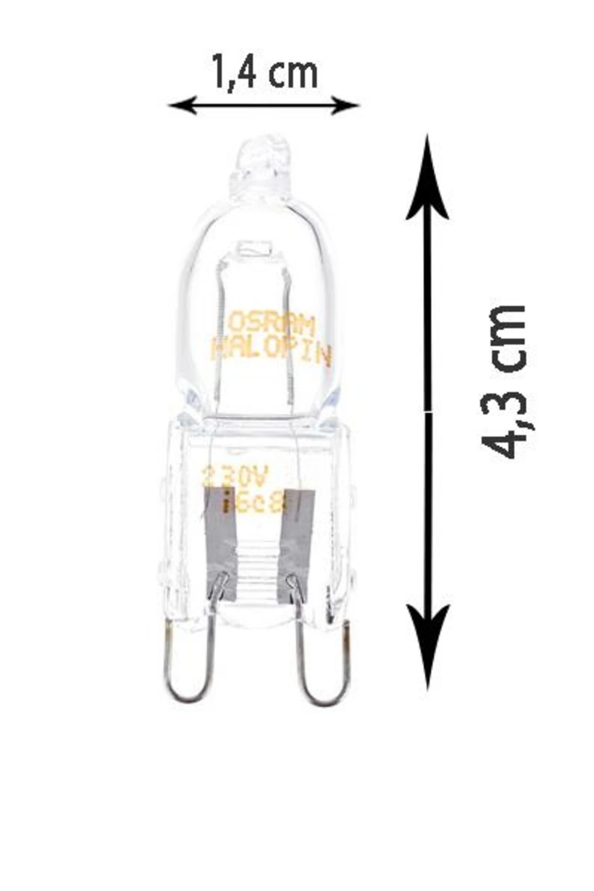G9 Halojen 220v 33w = 40w 460 Lümen Halopın