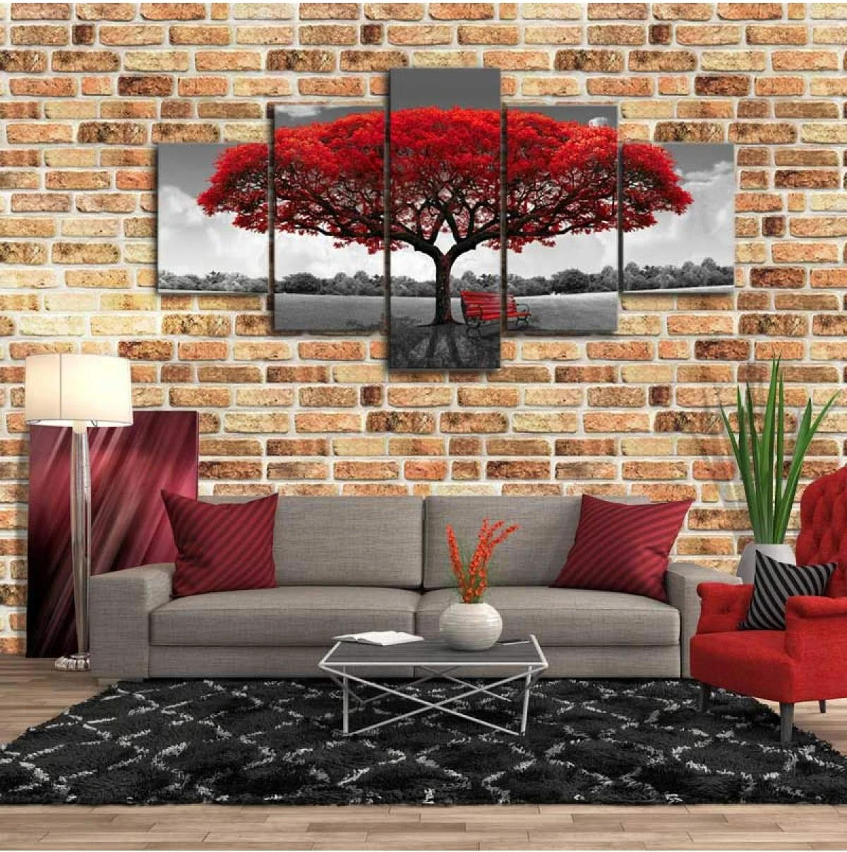 5 Adet (2,5m2) x Tuğla Desenli 3 Boyutlu Renkli Strafor Köpük Duvar Kaplama Paneli (BR-504)