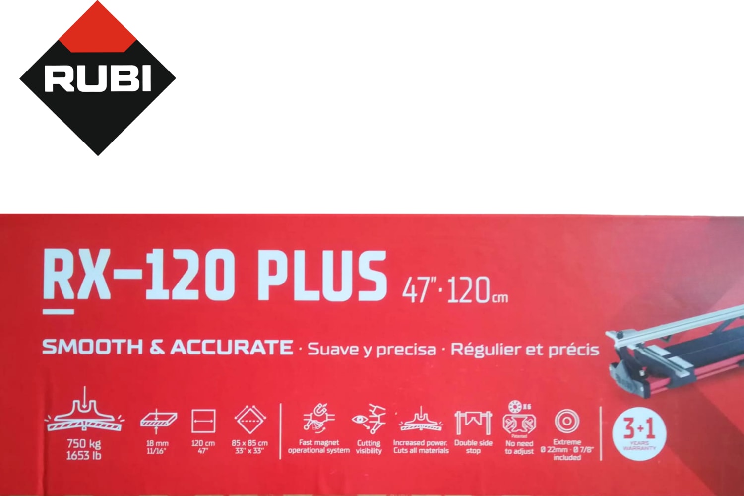 Rubi Rx- 120 Plus Seramik Kesme Makinası 120 cm