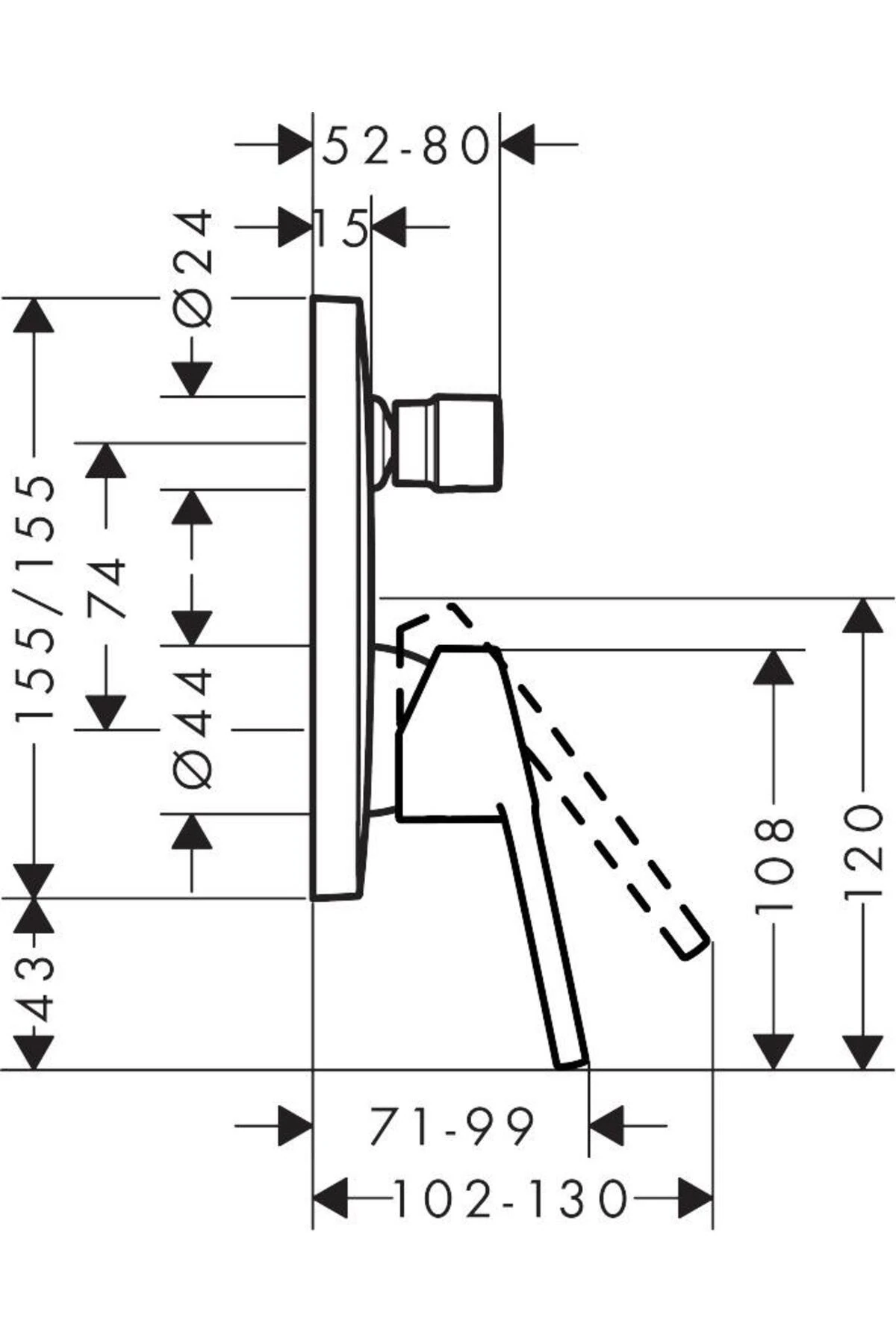 Logis Loop Ankastre Banyo Bataryası Kare