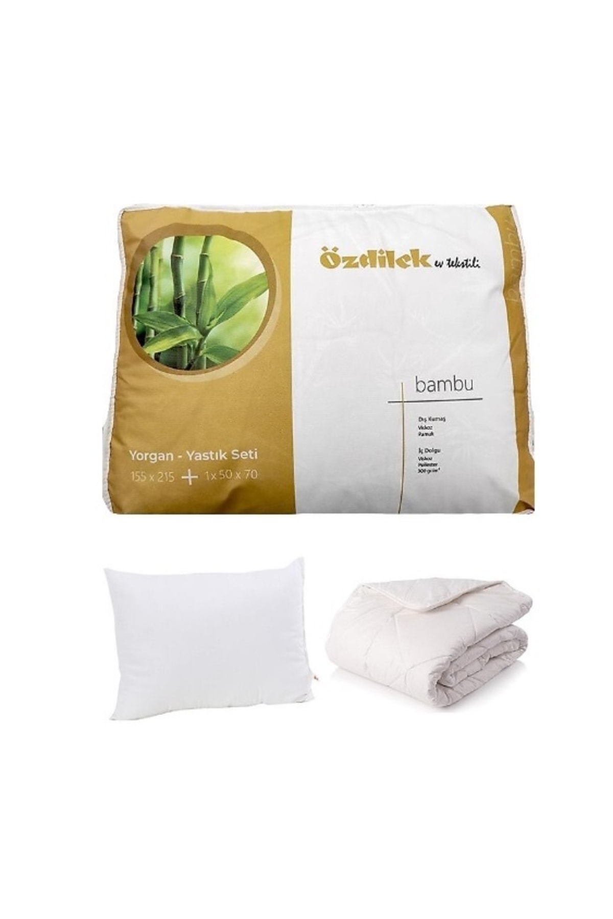 Tek Kişilik Bambu Yorgan Yastık Set